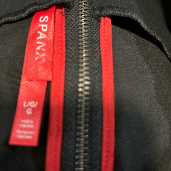 NWT SPANX Leather Like Combo Dress Large Black - Picture 12 of 14